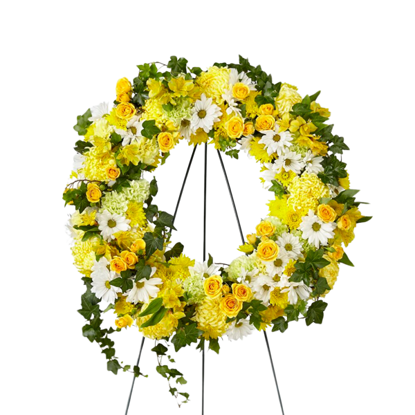 The FTD Golden Remembrance Wreath
