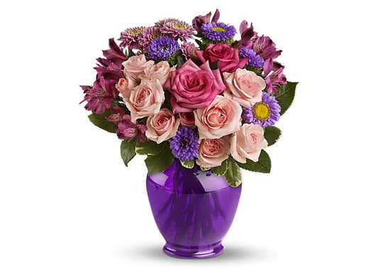 Purple Medley Bouquet with Roses