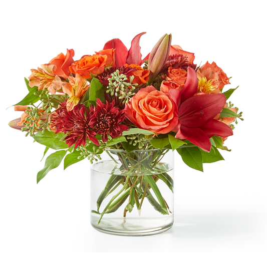 Crimson Leaves Bouquet - Deluxe