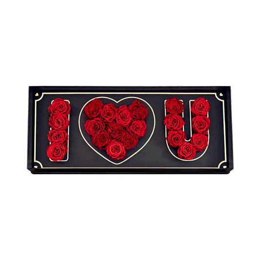 I Love You Box Bouquet - Red