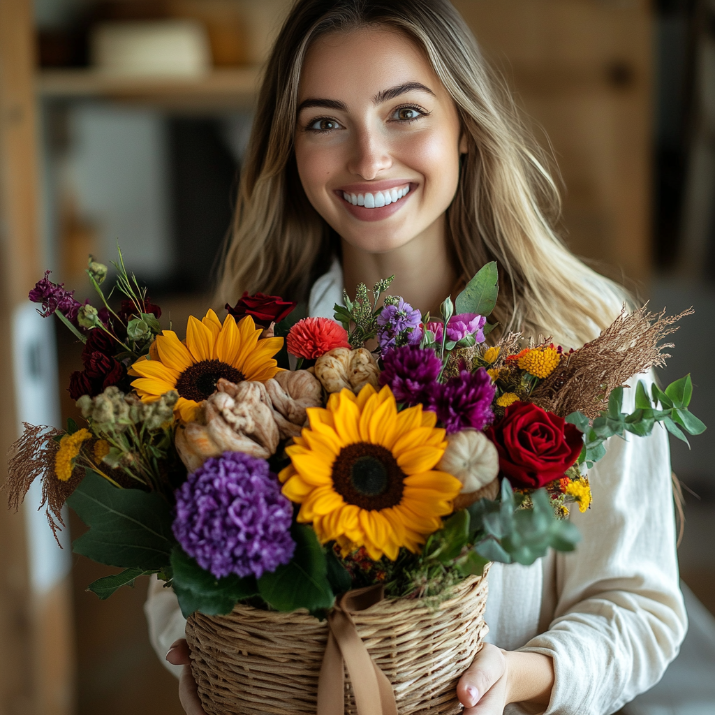 Bountiful Blooms Basket